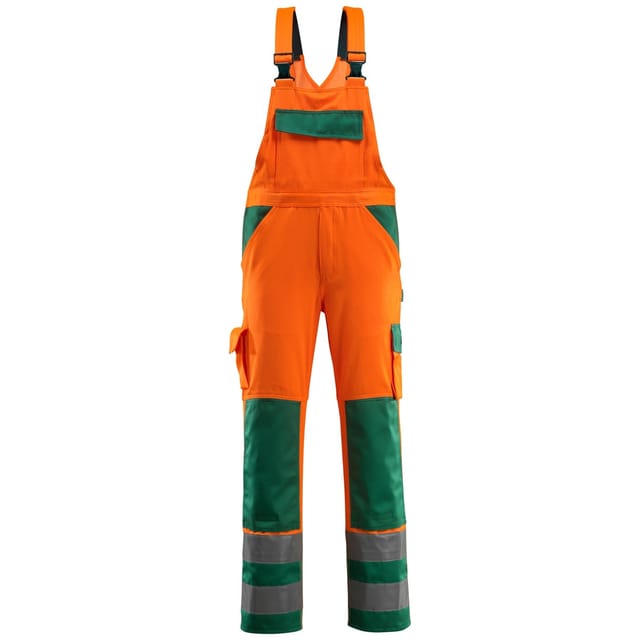 Mascot SAFE COMPETE Warnlatzhose mit Knietaschen Barras Gr. 90C64 orange/grün