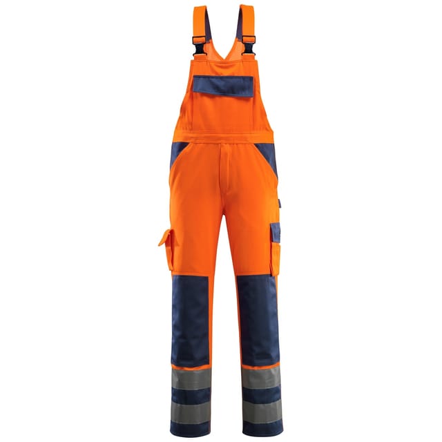 Mascot SAFE COMPETE Warnlatzhose mit Knietaschen Barras Gr. 90C66 orange/marine