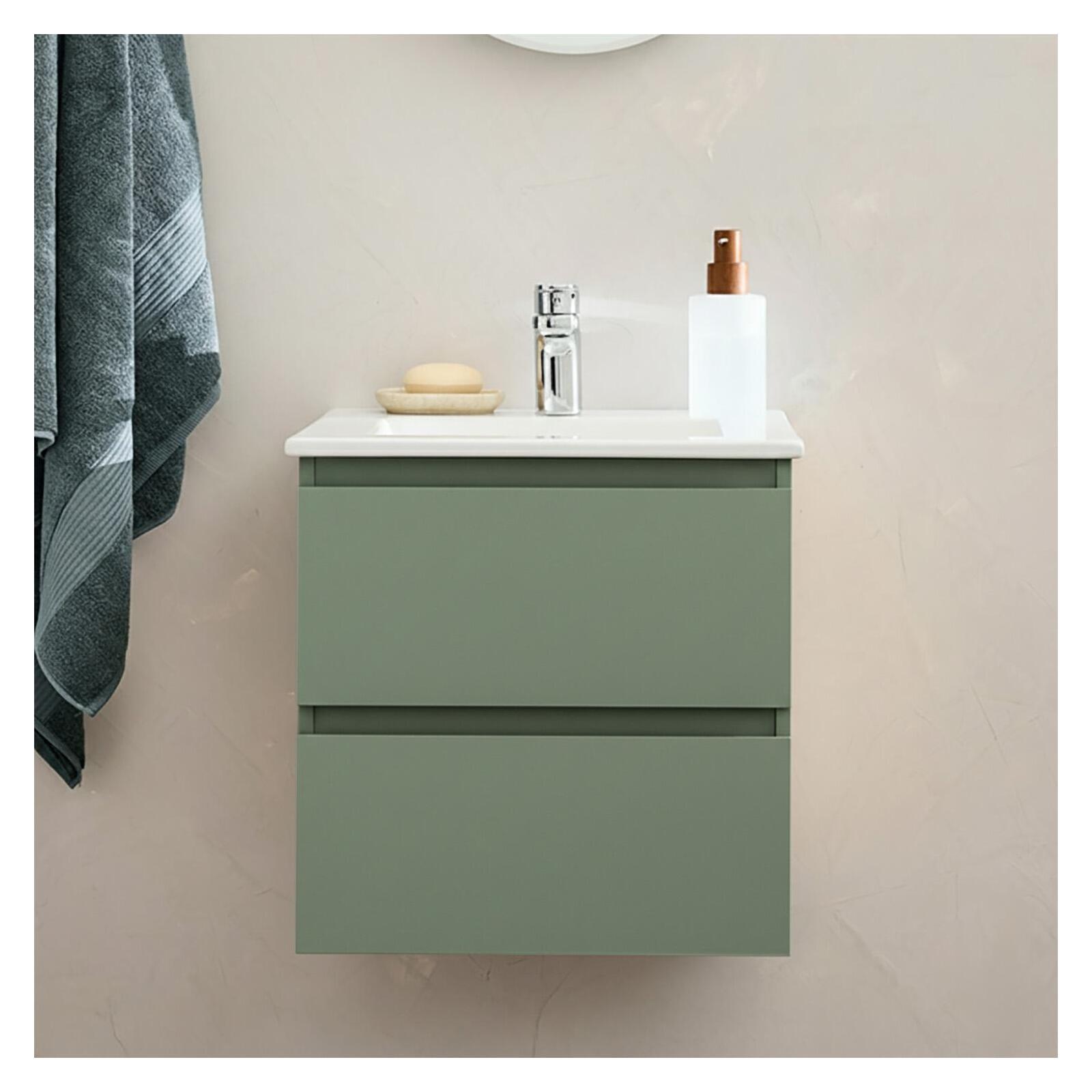 Meuble Vasque Sorrento 45cm Et Robinet Chromé