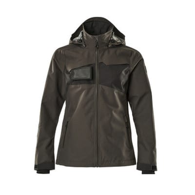Hard Shell Jacke accelerate atmungsaktiv, wind- und wasserdicht Damen 18311 Gr. 3XL dunkelanthrazit/schwarz - Mascot