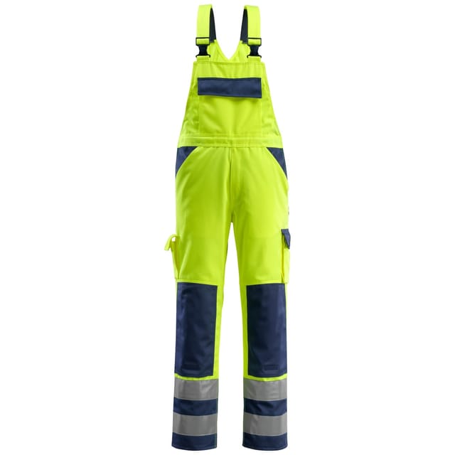 Mascot SAFE COMPETE Warnlatzhose mit Knietaschen Barras Gr. 82C66 gelb/marine