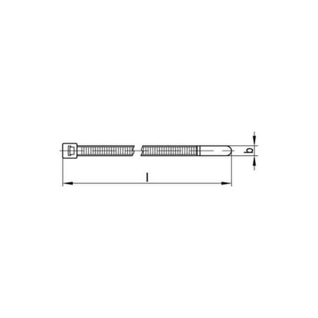 Hellermanntyton - pa 6.6 2,5 x 145/ 35 Kabelbinder, natur, t 18I-HS s 1000 Stk