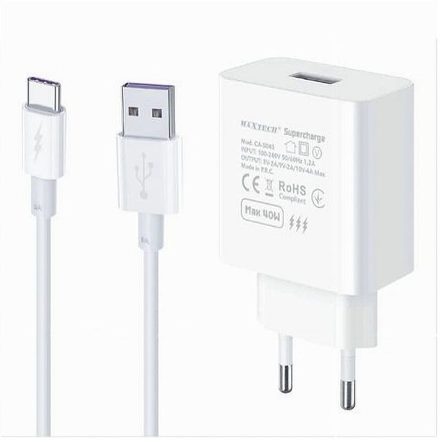Trade Shop Traesio - Trade Shop - usb-batterie-ladegerät-kit typ-c 40W supercharge smartphone CA-S045 -