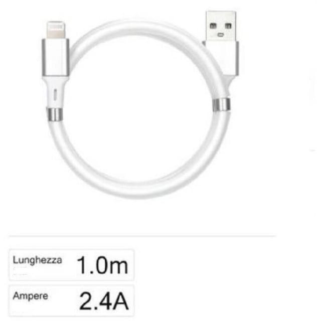 Trade Shop Traesio - Trade Shop - USB-Kabel zum Aufladen und zur Datenübertragung auf Lightning 2,4 a, 1 m, für iPhone und iPad F-IP028 -