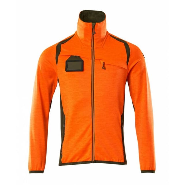 Mascot ACCERLATE Fleecepullover mit Reißverschluss 19403 Gr. 2XL hi-vis orange/moosgrün