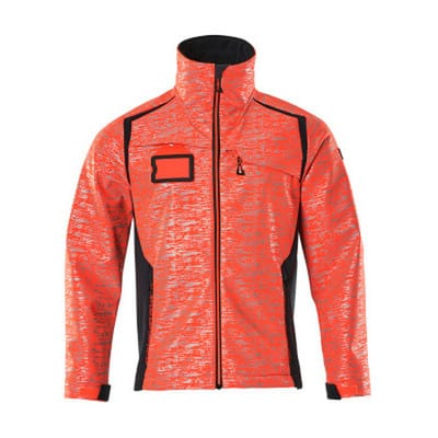 Mascot Softshelljacke mit Reflexeffekte 19202 Gr. 2XL Hi-vis rot/schwarzblau
