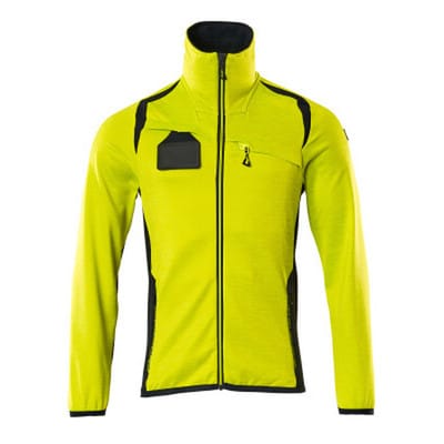 Mascot Fleecepullover mit Reißverschluss 19403 Gr. L hi-vis gelb/schwarzblau