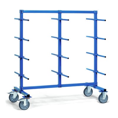 Fetra Tragarmwagen 1600x800mm, 24 Tragarme zweiseitig ohne PVC-Schlauch überzogene Tragarme