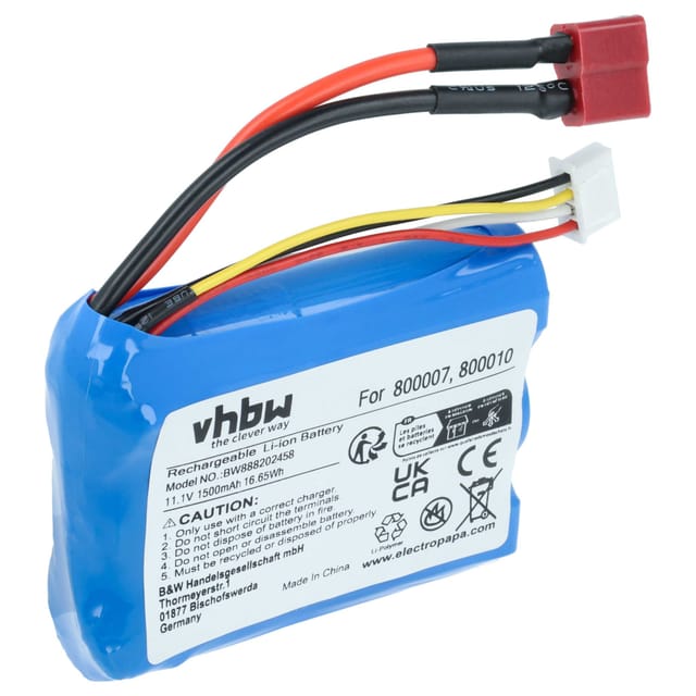 Vhbw - Akku kompatibel mit Carrera 800007, 800010 Modellbau (1500mAh, 11,1V, Li-Ion)