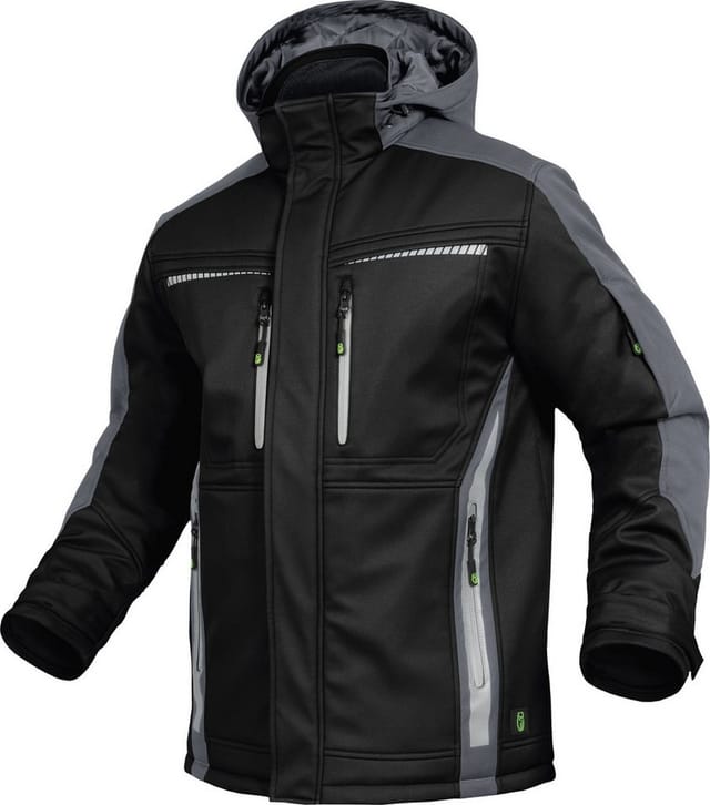 Leibwächter Winter-Softshelljacke Flex-Line Gr. XS schwarz/grau