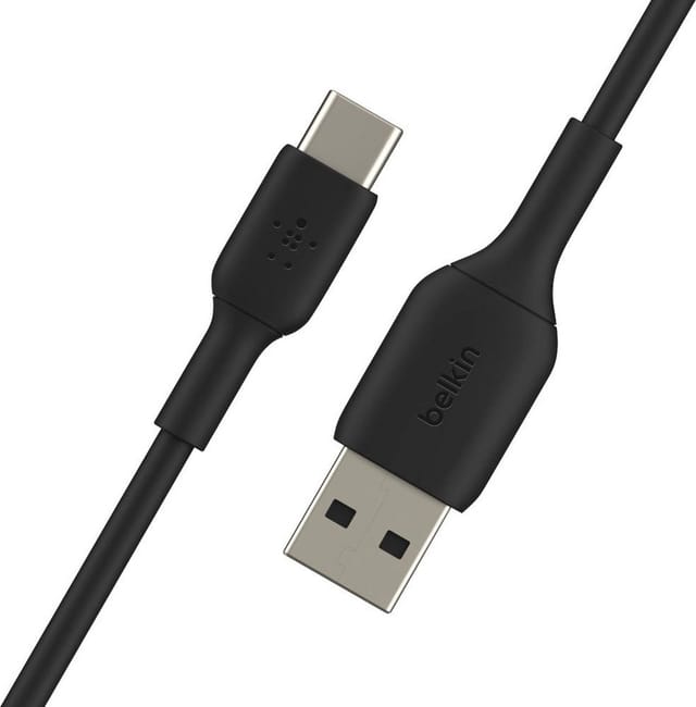 Belkin USB-C-Kabel Herren 4-poliger USB Typ A Herren Schwarz 24-poliger USB-C 2m Laden und Synchronisieren Kompatible