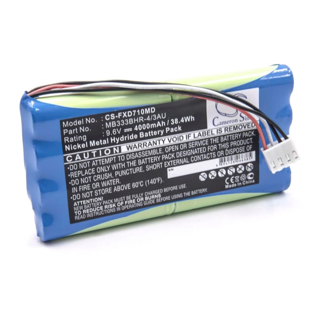 Vhbw - Akku kompatibel mit Fukuda CardiMax FX-8200, FX-7402 Medizintechnik (4000 mAh, 9,6 v, NiMH)