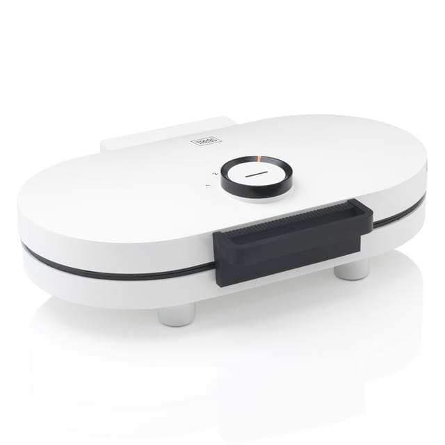 TREBS Waffeleisen 13120, 1200 W, Doppelplatten, Herzform