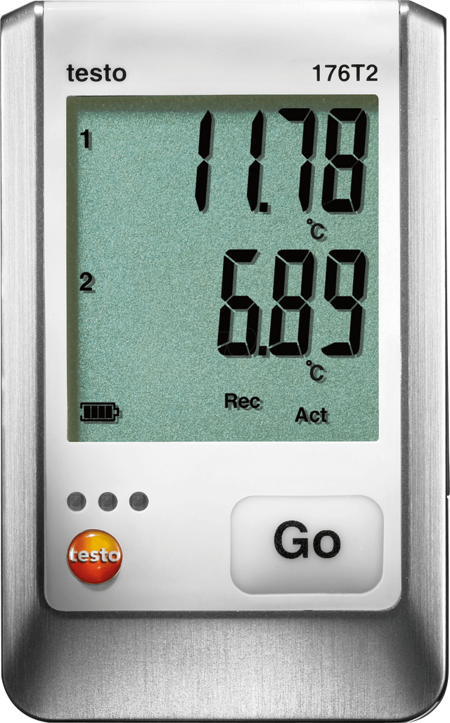 Testo - 0572 1762 176 T2 Temperatur-Datenlogger Messgröße Temperatur -50 bis +400 °c