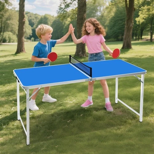 Klappbarer Tischtennistisch Mit Netz, Tragbarer Tisch Mit 2 Tischtennisracken Und 3 Bällen, 152 67 70cm, Geeignet Für Familienunterhaltungsräume, Kleine Gemeindezentren, Schulveranstaltungsräume
