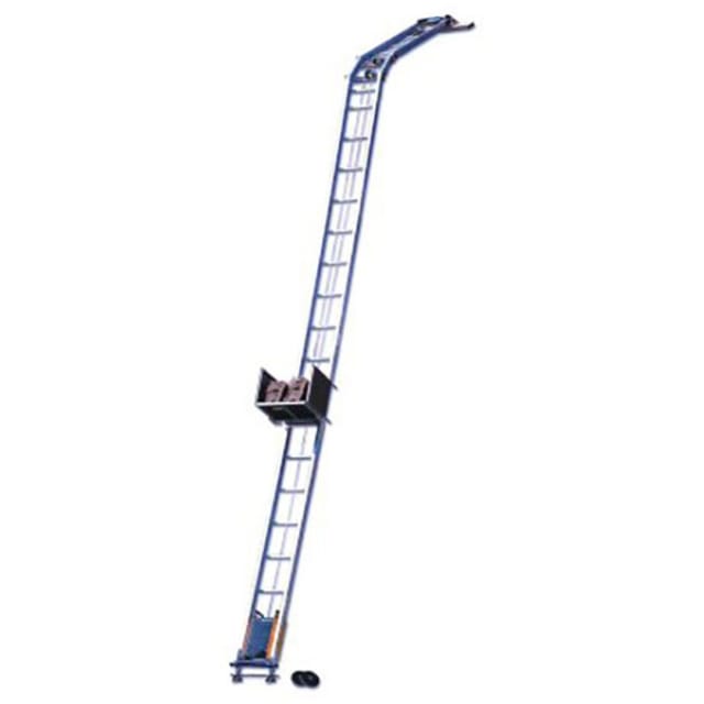 Materialaufzug 12 m mit großem Materialkorb aus Gitter – Mit Kniehebel – Max. Tragkraft 200 kg - MONTANA/12/GC