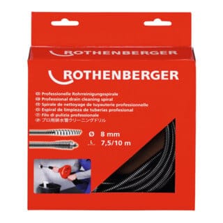 Rothenberger - Spiralwerkzeug rospimatic L.7,5m Spiralen-D.8mm m.Werkzeugkupplung u.Seele