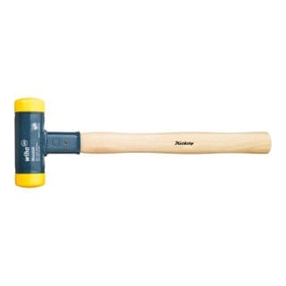 Wiha Schonhammer rückschlagfrei mit Hickory-Holzstiel, Rund-Schlagkopf 45, 380 mm (02096)