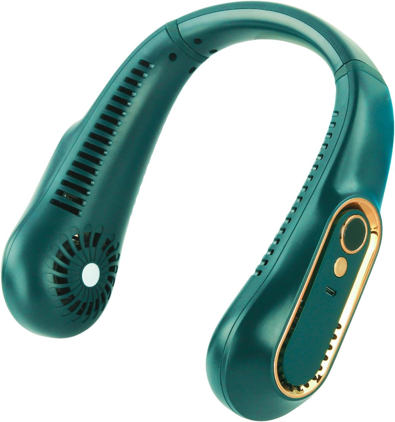 Tragbarer Halsventilator, Kabelloser Blattloser Ventilator, Usb-aufladbarer Nackenventilator, 5 Geschwindigkeiten 3600 Mah Tragbarer Batteriebetriebener Ventilator Grün (3600 Mah)