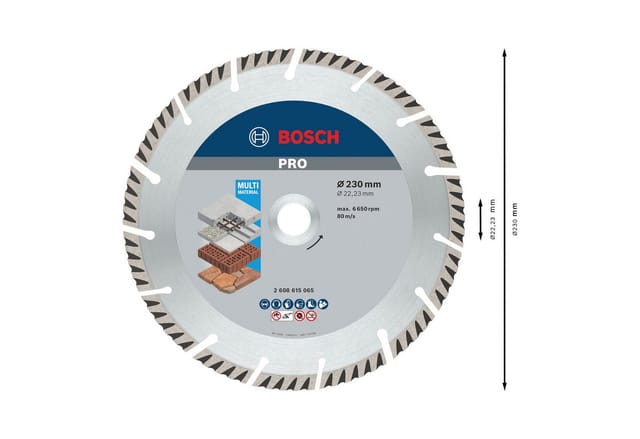 Bosch PRO Multi Material Diamant Trennscheibe 230 x 22,23 mm 2 Stk. ( 2x 2608615065 )