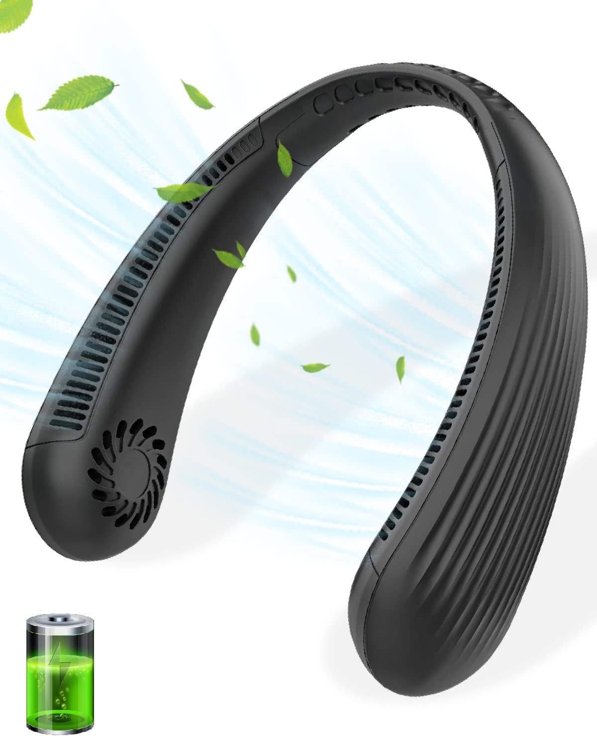 Halsventilator Ohne Flügel, Leiser Nackenventilator Für Freihändige Nutzung, 3000 Mah Usb-akku Mit Bis Zu 8 Stunden Laufzeit Und 3 Geschwindigkeitsstufen, Leicht Für Reisen, Camping Und Arbeit