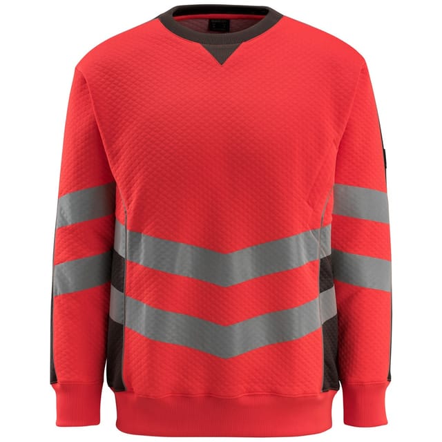 Warnsweatshirt safe supreme Wigton Gr. 5XL hi-vis rot/dunkelanthrazit - Mascot