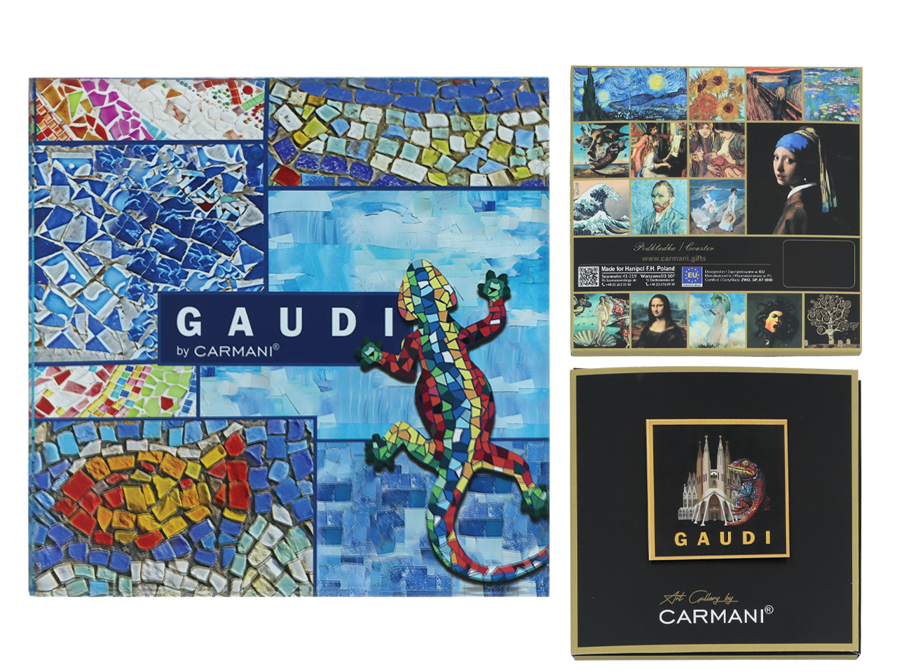 Glasuntersetzer, Pod-becher, Antoni-gaudi-mosaik-geschenkbox