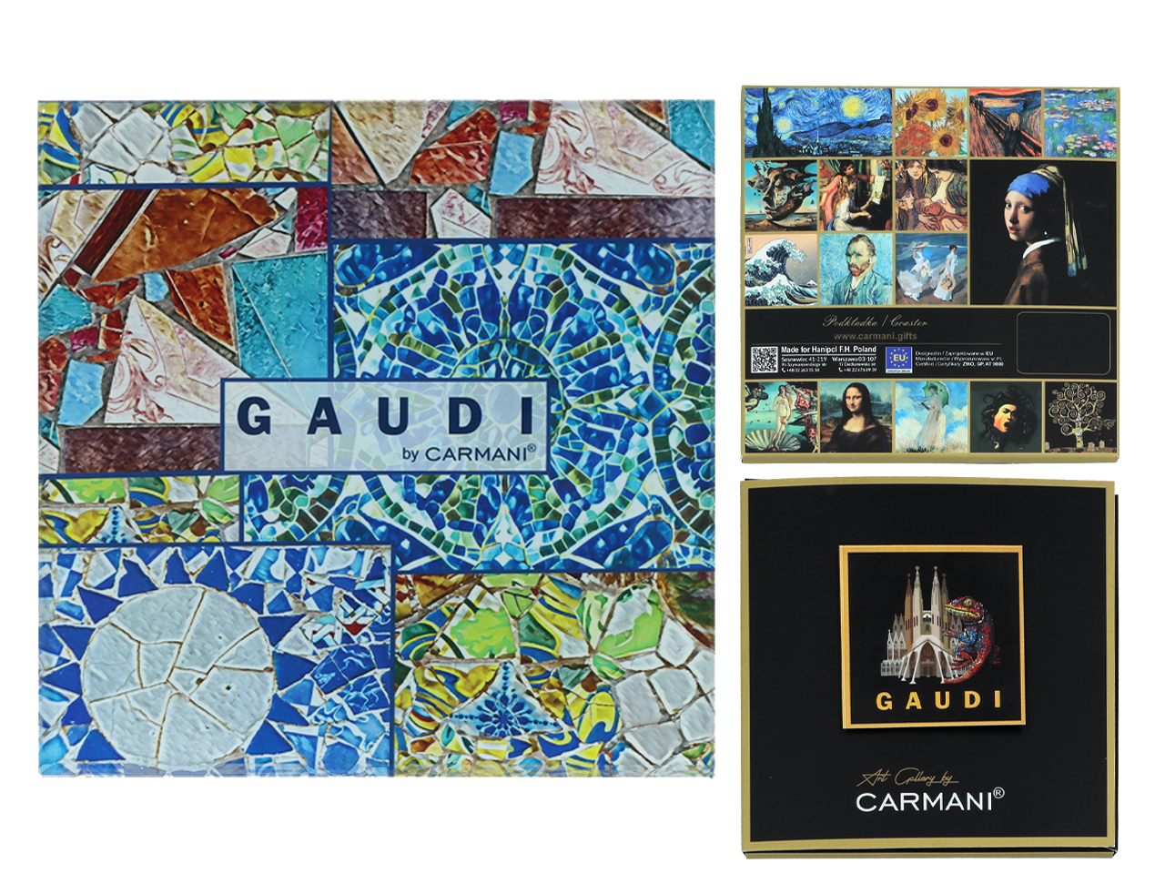 Glasuntersetzer, Pod-becher, Antoni-gaudi-gemälde, Mosaik-geschenk, Kunst