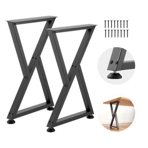 Tischkufen 2er-set 472x740 Mm, Z-förmige Tischuntergestell 1000 Kg, Tischbeine Kohlenstoffstahl, Möbelfüße, Tischgestell, Tischfüße Für Schreibtische, Couchtische, Esstische, Schwarz