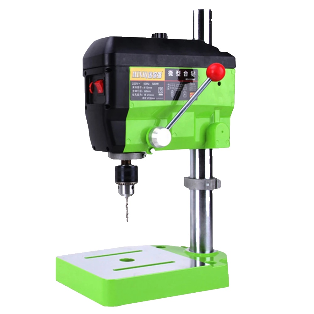 Säulenbohrmaschine, Leerlaufdrehzahl 4600 U/min, Nennaufnahmeleistung 650 W, Maximaler Bohrdurchmesser 13 Mm, Kompakte Bauweise, Gewicht 10 Kg