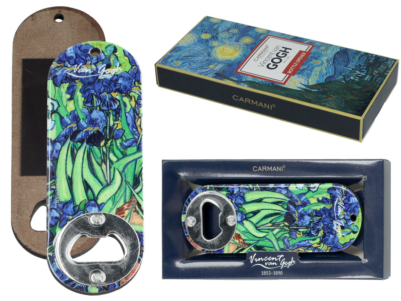 Metall-flaschenöffner Mit Van-gogh-iris-motiv – Geschenk Für Ihn