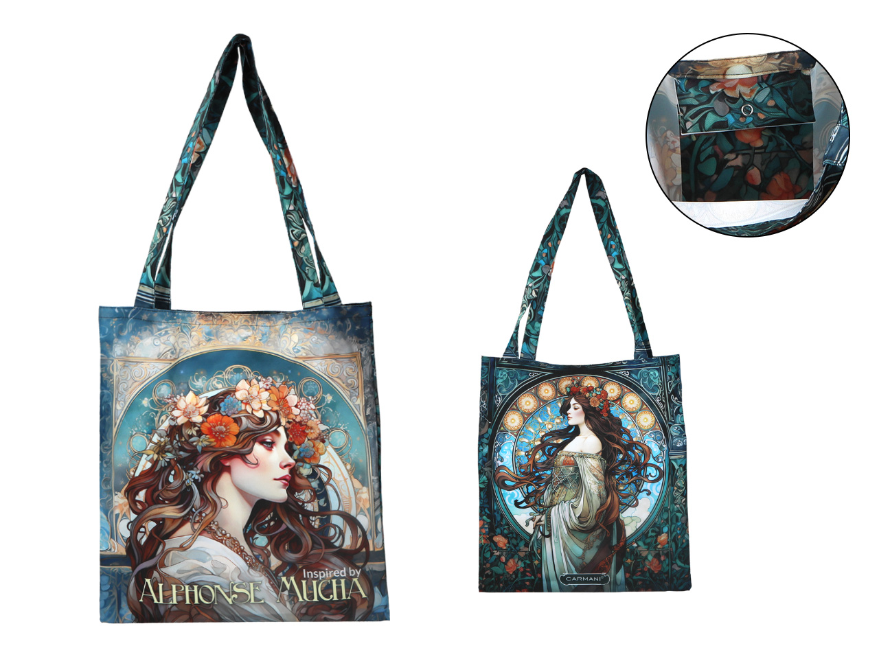 Alfons Mucha Carmani Urban Schultertasche Für Einkaufskunst