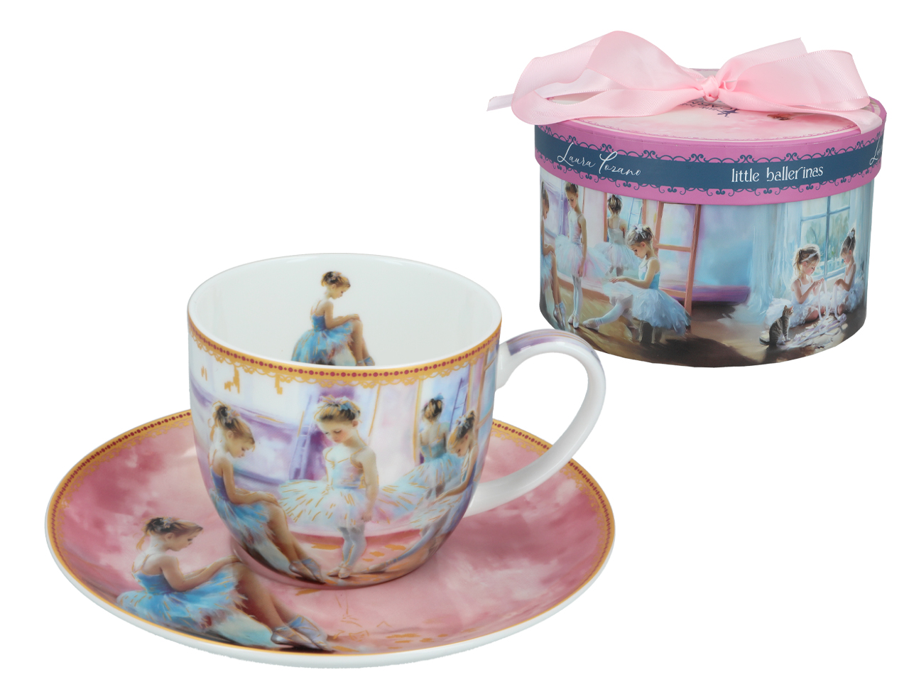 Tasse Mit Untertasse L. Lozano Kleine Ballerinas Für Kaffee Tee Geschenk
