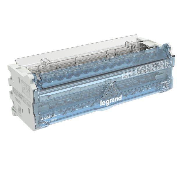 Legrand Modularverteiler 8 Module farblos 14 Ausgänge