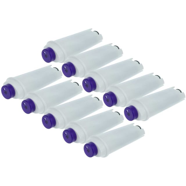 Vhbw - 10x Wasserfilter Filter kompatibel mit DeLonghi esam 5500.T, esam 66, esam 6600 Kaffeevollautomat, Espressomaschine, Blau, Weiß