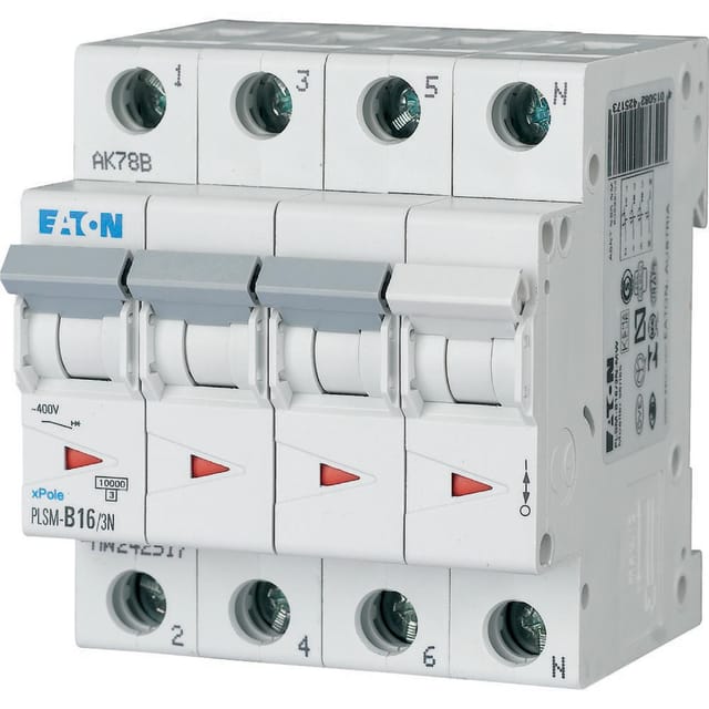 Eaton Leitungsschutzschalter 16A 3 Pole Weiß IP20