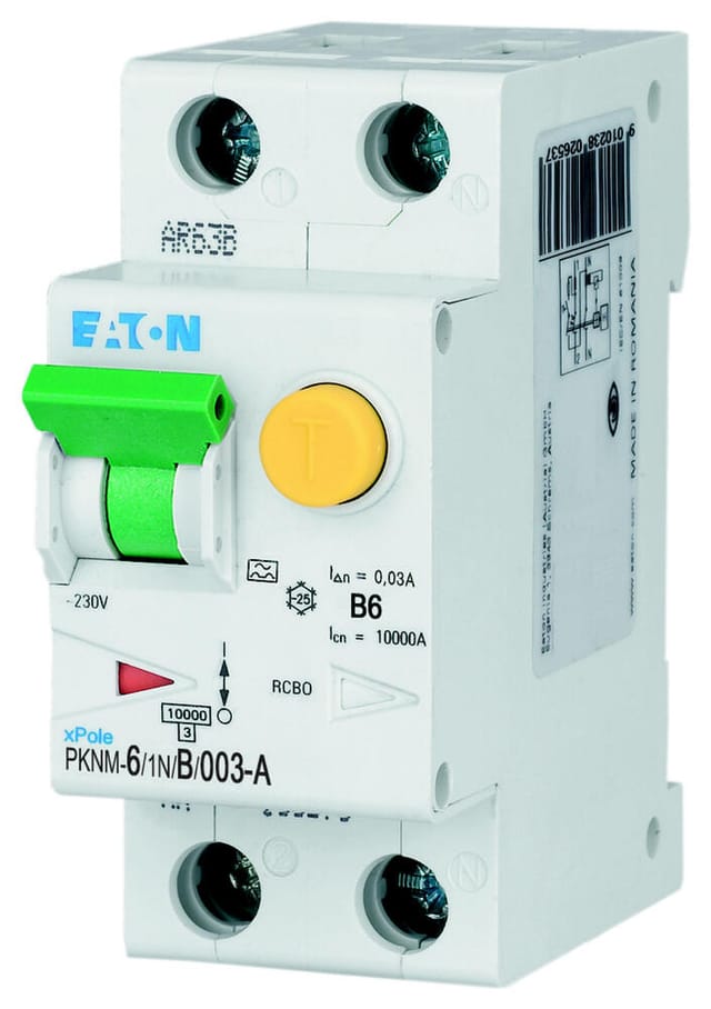 Differenzialschutzschalter 2P 6A B 0,03A Typ A PKNM 6/1N/B/003-A-MW 236012