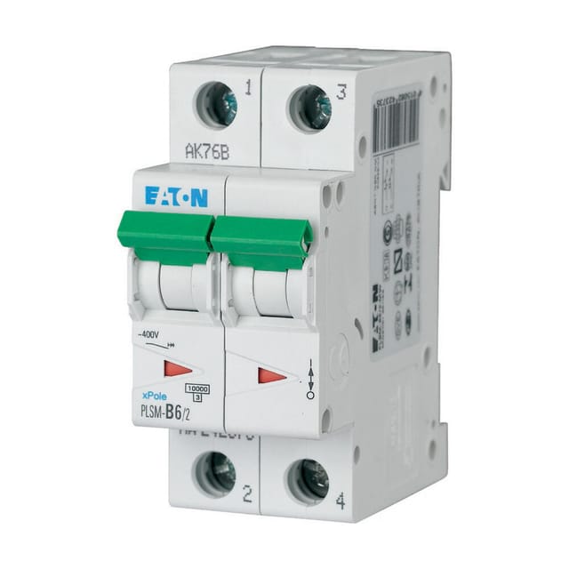 Eaton Leitungsschutzschalter C 6A 440V weiß PLSM-C6/2-MW