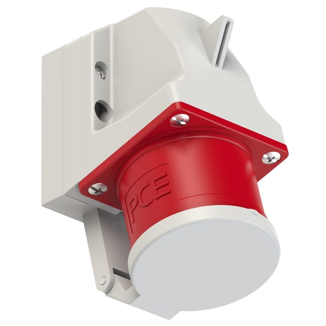 Empfängerstecker (fest) mit Klappe 32A 400V 3P+Z+N IP44