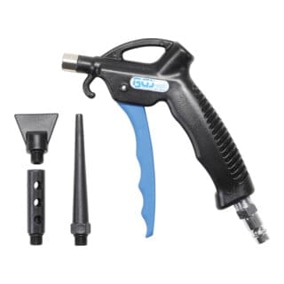BGS Druckluft-Ausblaspistole mit 3 Aufsätzen - 9413