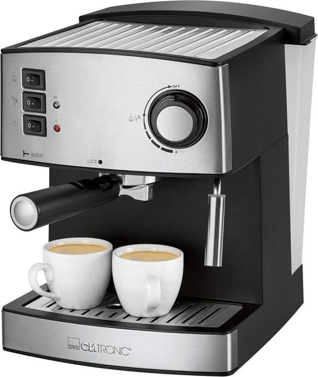Clatronic - es 3643 schwarz-inox Espressoautomat 15 Bar