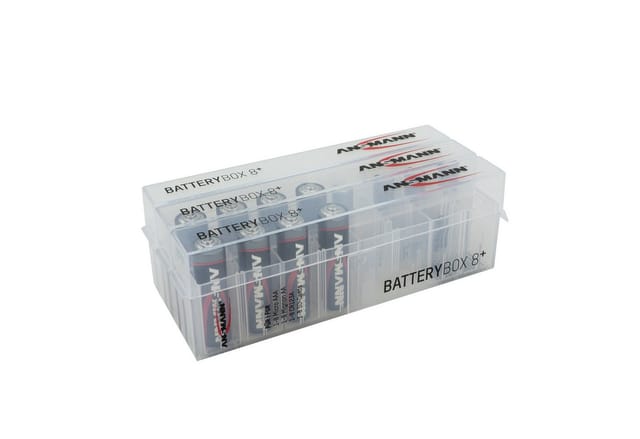 Ansmann - 3x Akkubox Batteie Box für bis zu 8 Akkus, Batterien & Speicherkarten