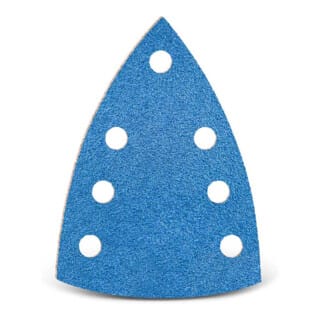 MENZER Blue Klett-Schleifblätter, 150 x 100 mm, 7-Loch, f. Deltaschleifer, Zirkonkorund (25 Stk.) K24