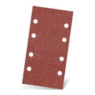Red Klett-Schleifblätter, 180 x 93 mm, 8-Loch, f. Schwingschleifer, Normalkorund (50 Stk.) K180 - Menzer
