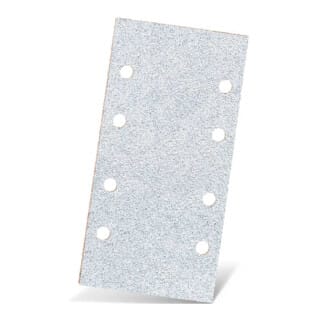 White Klett-Schleifblätter, 186 x 93 mm, 8-Loch, f. Schwingschleifer, Normalkorund (50 Stk.) K100 - Menzer