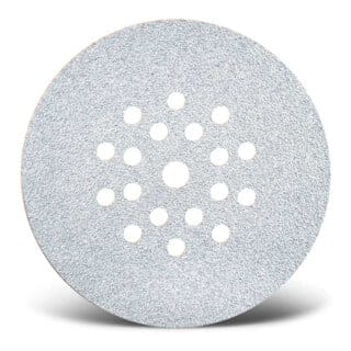 White Klett-Schleifscheiben, 225 mm, 19-Loch, f. Trockenbauschleifer, Normalkorund (25 Stk.) K80 - Menzer