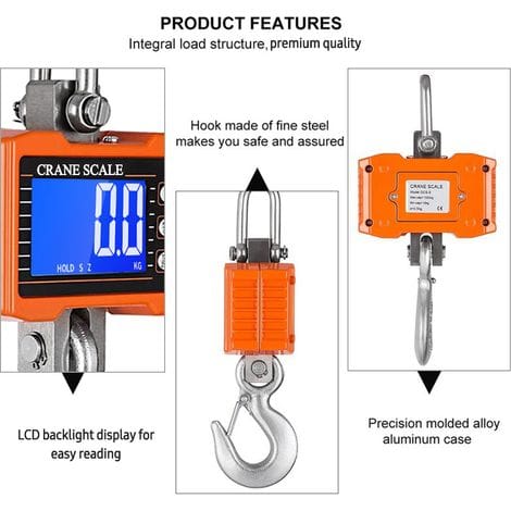 Tragbare Digitale Hängeleiter Mit Lcd-hintergrundbeleuchtung Und Haken, Tragkraft 1000 Kg / 2204 Lbs, Für Industrielle Anwendungen