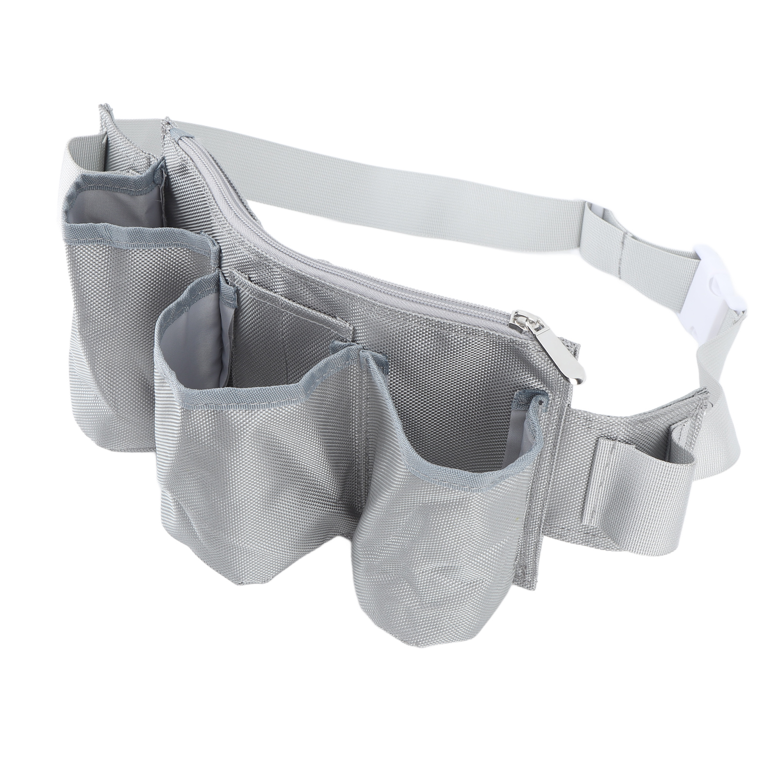 Gartengerätegürtel, 6 Taschen, 2 Riemen, Wasserdichtes Oxford-gewebe, Verstellbare Gartentasche, Ideal Für Familien-camping, Graue Farbe.