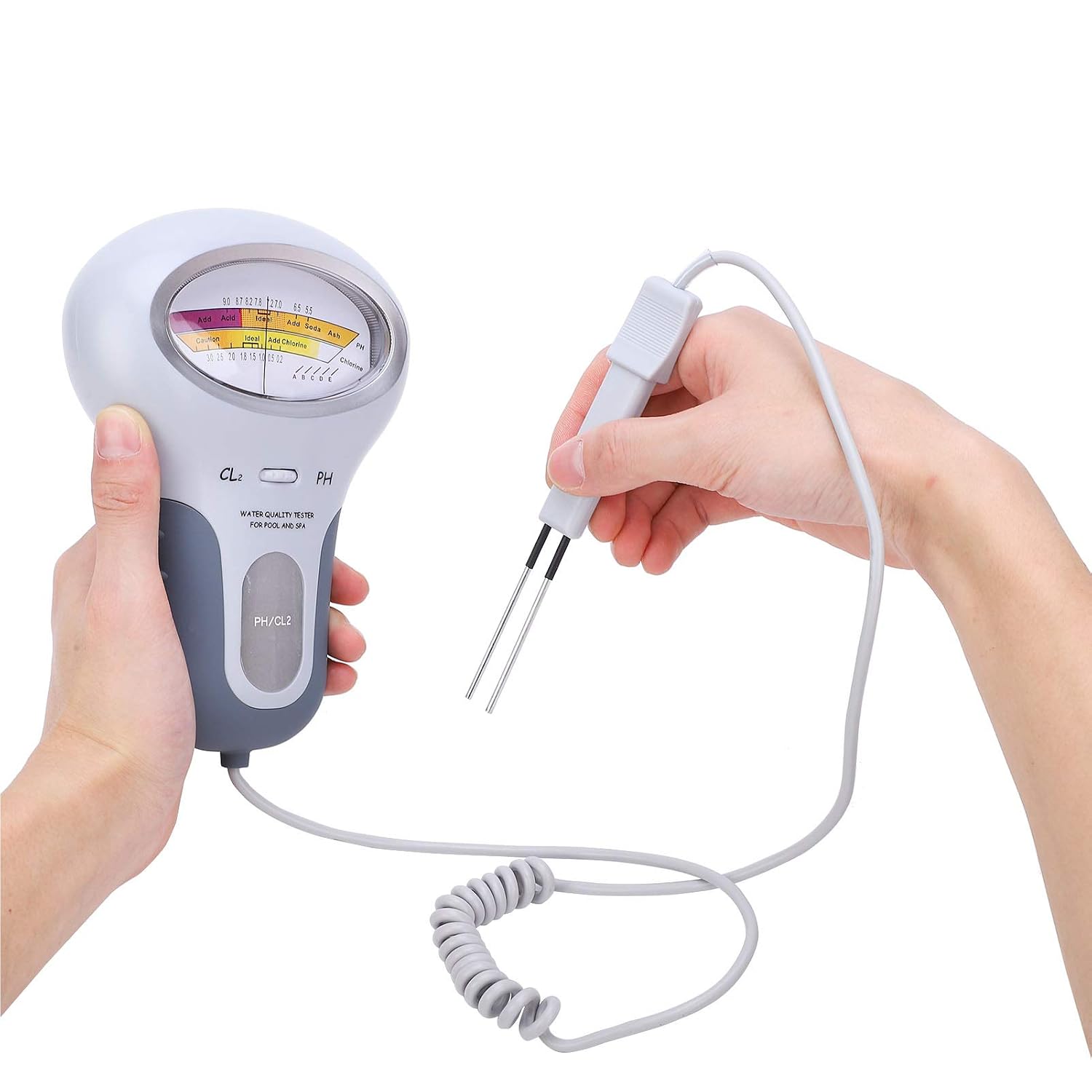 Pc-102b Cl2 Chlor- Und Ph-tester, Wasserqualitätsanalysator Für Whirlpool Und Pool Mit Sonde
