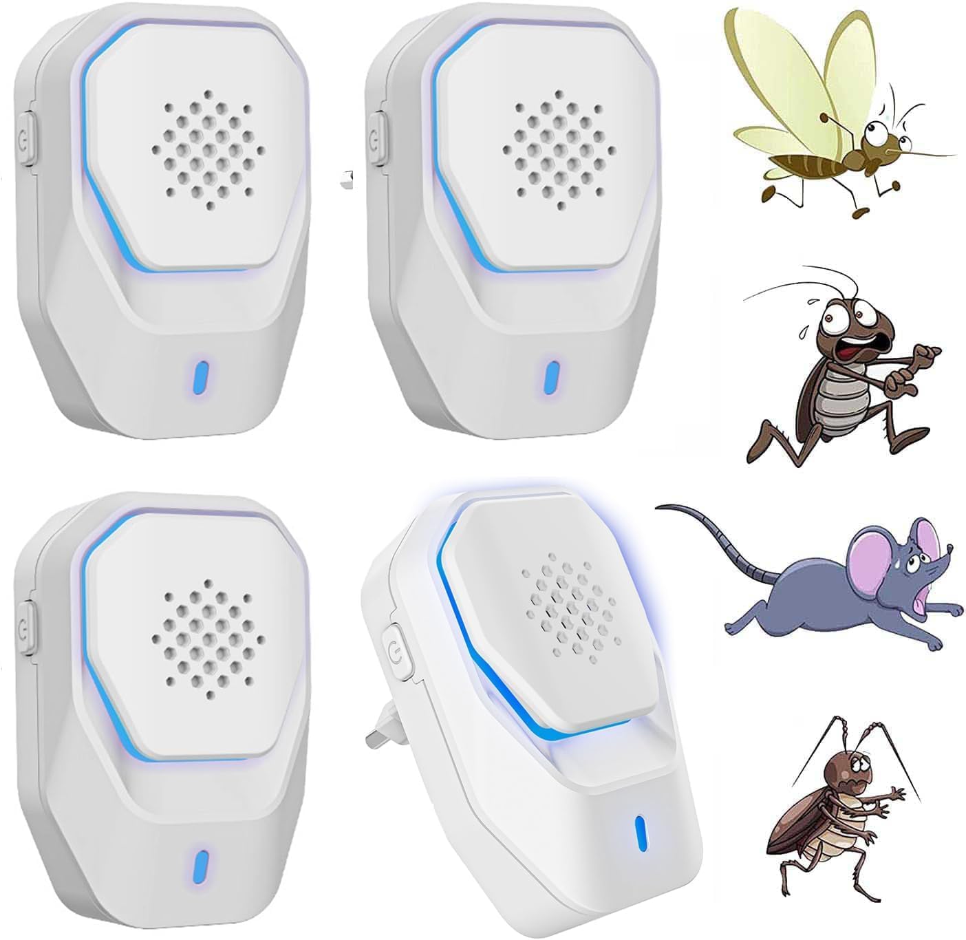 Ultraschall-abwehrmittel, Ultraschall Gegen Mäuse Und Ratten, Anti-fliegen, Elektrischer Mückenschutz Für Die Steckdose, Elektrisches Abwehrgerät Für Den Innenbereich - Gegen Ameisen, Mäuse, Ratten, S
